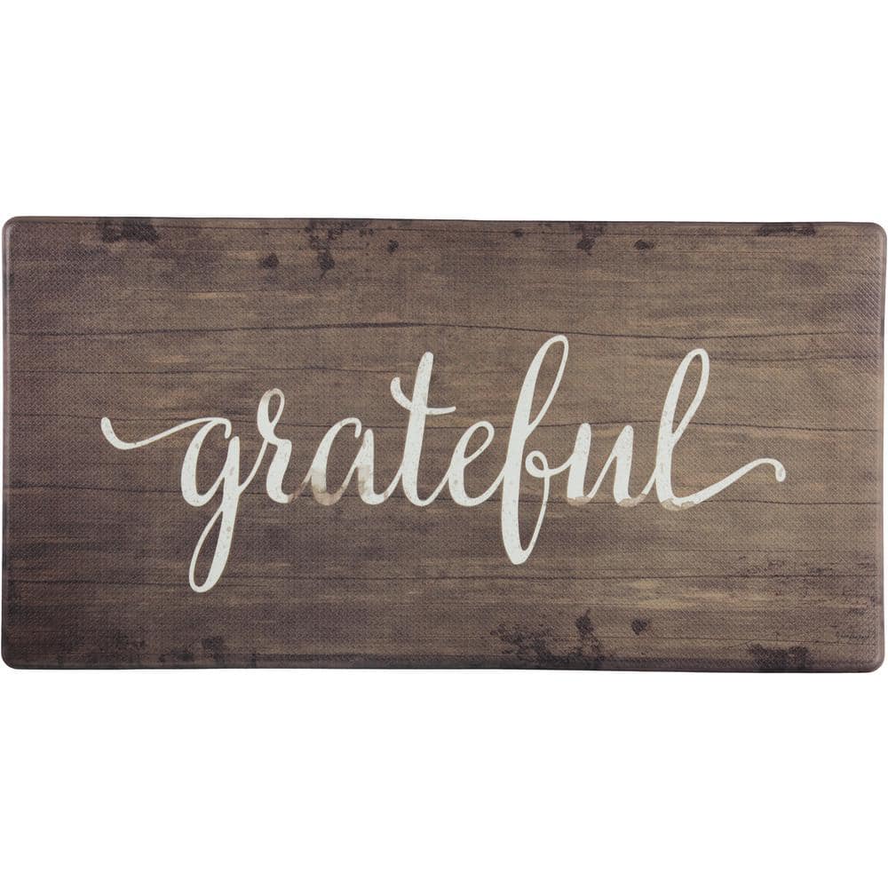 Grateful Thankful Bless Anti-Fatigue Memory Foam Kitchen Mat