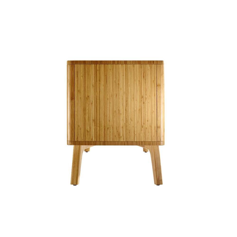 Caramelized Bamboo 57" Media Cabinet with Storage