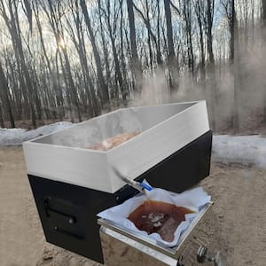 48 in. x 24 in. x 9.5 in. MapleSap EvaporatorPan with Valve StainlessSteel MapleSyrup Cooking Pan for Boiling MapleSyrup