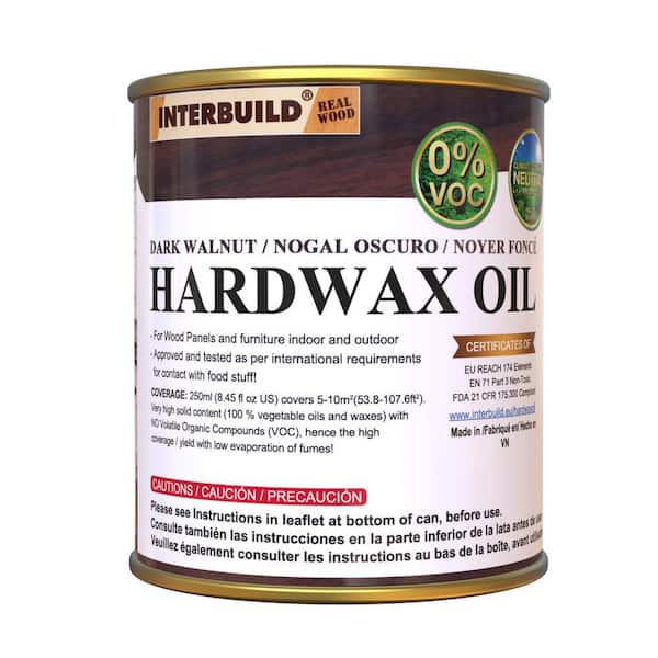 Interbuild 8.5 fl. oz. Dark Walnut hardwax Wood Oil Stain