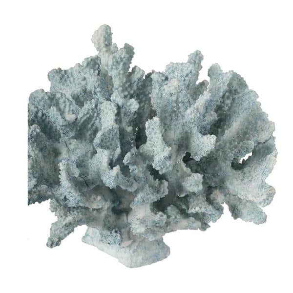 6.5" Blue Faux Coral Polyresin Coastal Figurine