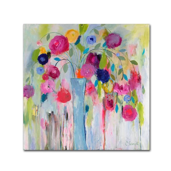 Trademark Fine Art 14 in. x 14 in. "Joie de Vivre" by Carrie Schmitt Printed Canvas Wall Art