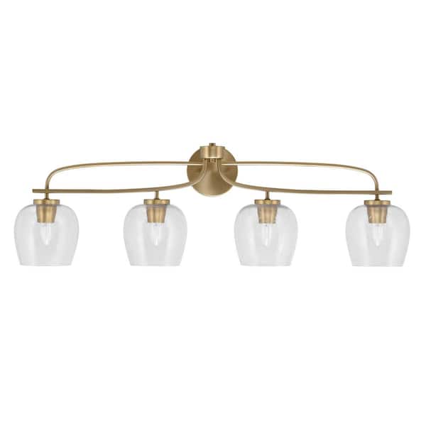 Unbranded Olympia 37.75 in. 4-Light New Age Brass Vanity Light