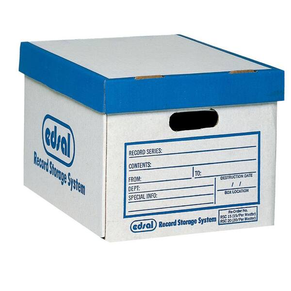 Edsal 25 lb. Record Storage Boxes (12-Pack)