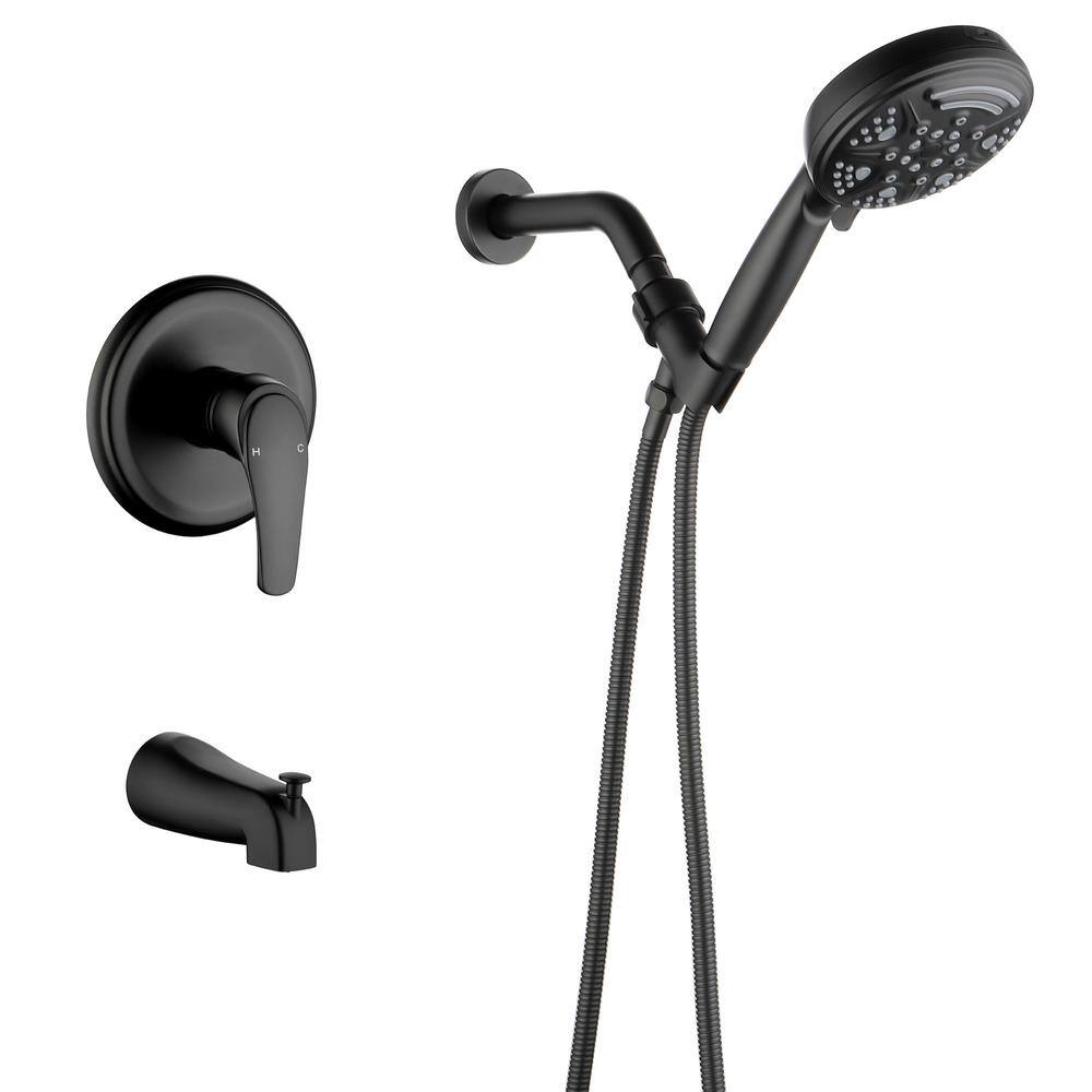 Single -Handle 9-Spray Tub and Shower Faucet 1.8 GPM in. Preesure Balance Matte Black Valve Included price history on PriceWatchPro