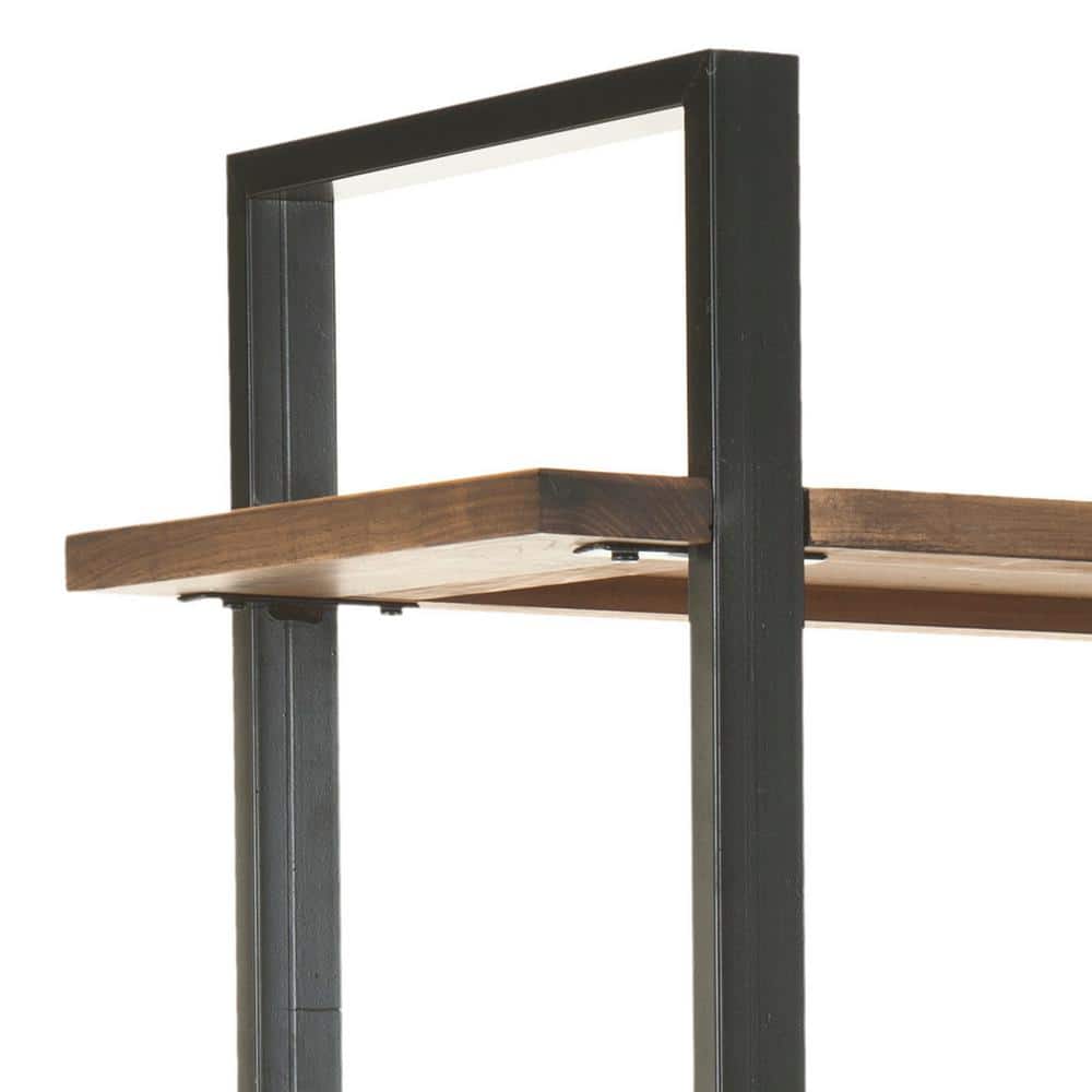 Scott Oak and Black Metal 5-Tier Etagere
