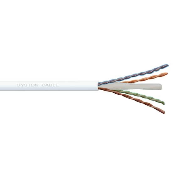 Syston Cable Technology 1,000 ft. Cat 6A Plus 23/4 Solid UTP Plenum White