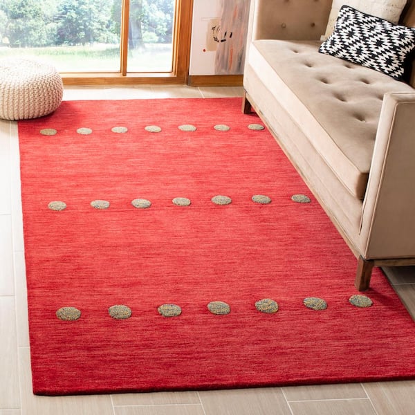 Himalaya Red Doormat 3 ft. x 5 ft. Geometric Area Rug