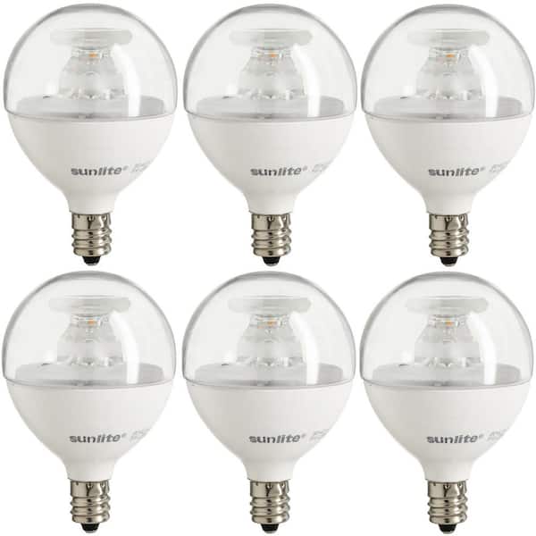 Sunlite 40-Watt Equivalent Clear Warm White G16.5 Dimmable LED Light Bulb (6-Pack)