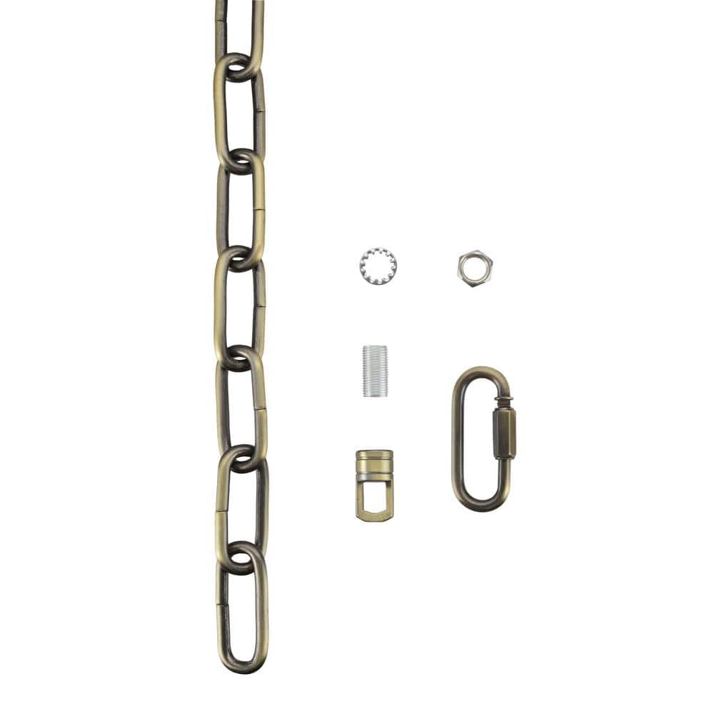 Antique Brass Heavy Duty Chain & Quick Link Connector for Lighting Fixtures