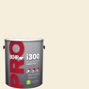 1 gal. #W-D-300 Eggshell Cream Dead Flat Interior Paint