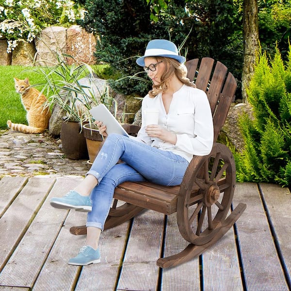 Wagon wheel rocking chair hotsell