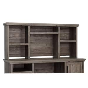 Aspen Post 59.055 in. Pebble Pine Desk Hutch with Adjustable Shelves