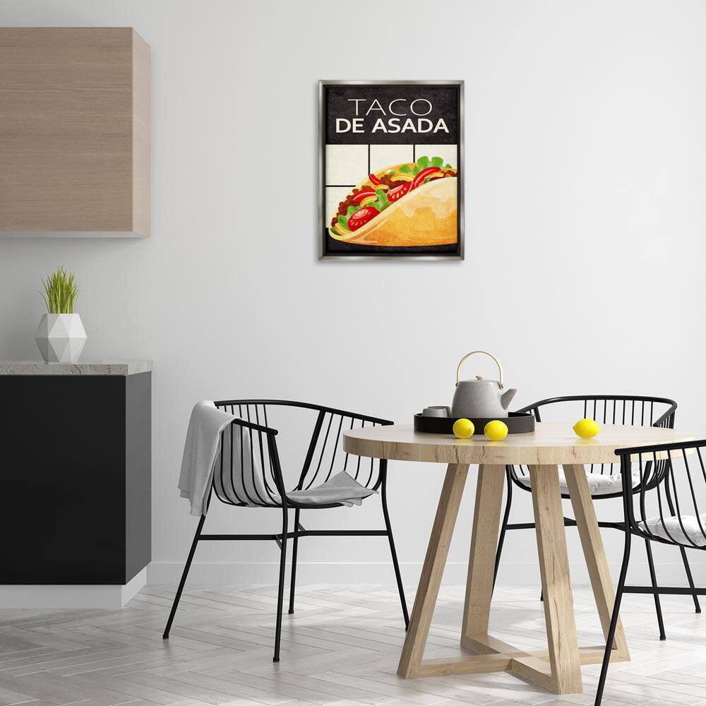 Taco Classic Meal by Kim Allen Gray Floater Frame Food Graphic Art Print 21 in. x 17 in. price history on PriceWatchPro