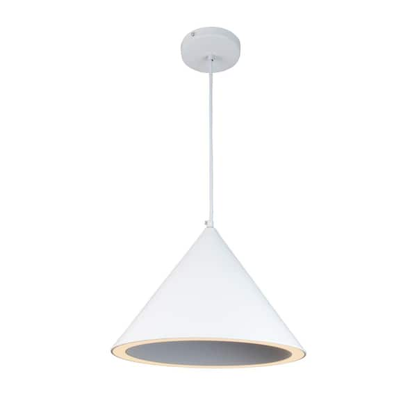 white cone pendant light