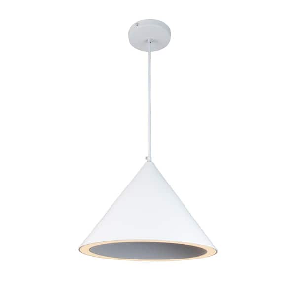 EQLight Itayetzi 12-Watt Integrated LED White Cone Pendant