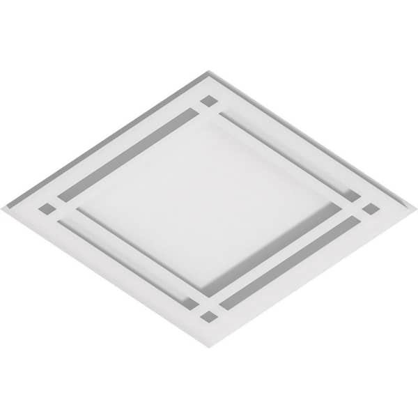 Ekena Millwork 1 in. P X 14 in. W X 9-3/8 in. H Diamond Architectural Grade PVC Contemporary Ceiling Medallion
