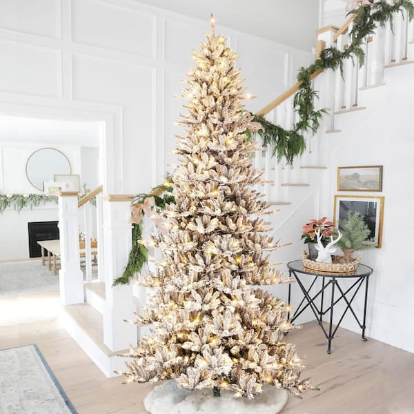 9-Foot Long Rustic Matte White Wood Bead Garland Christmas Tree Decora -  One Holiday Way