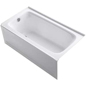 Bancroft 60 in. x 32 in. Alcove Bathtub with Integral Apron, Integral Flange and Left-Hand Drain in White