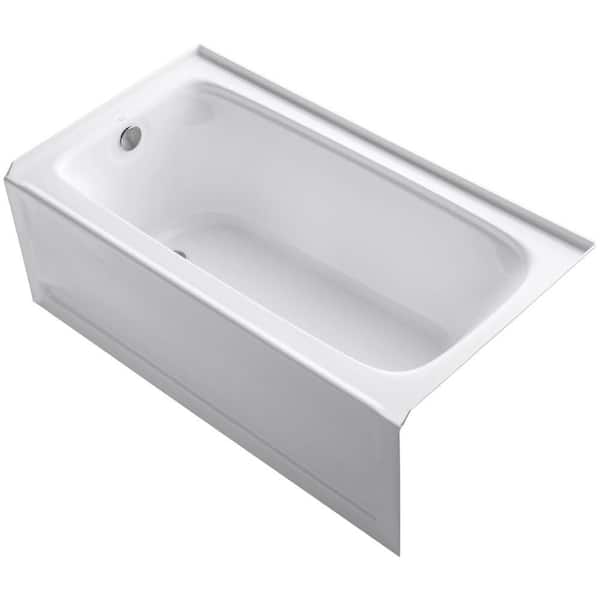 KOHLER Bancroft 60 in. x 32 in. Soaking Bathtub with Left-Hand Drain in White