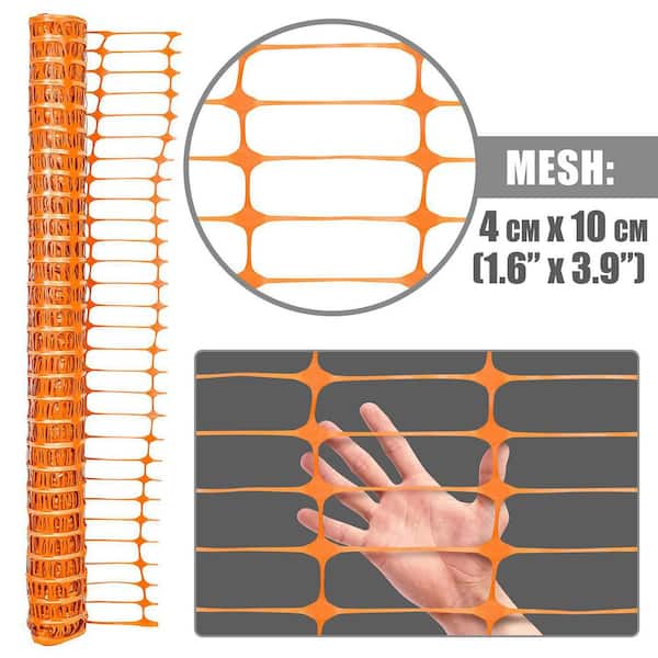 TRAE Safety Fence Plastic Mesh Roll 4 x 100 FT, Green Temporary Fencing for  Garden Pool Construction Events and Animal Barrier, Free 100 Zip Ties and  Gloves, Secure Reusable and UV-Resistance