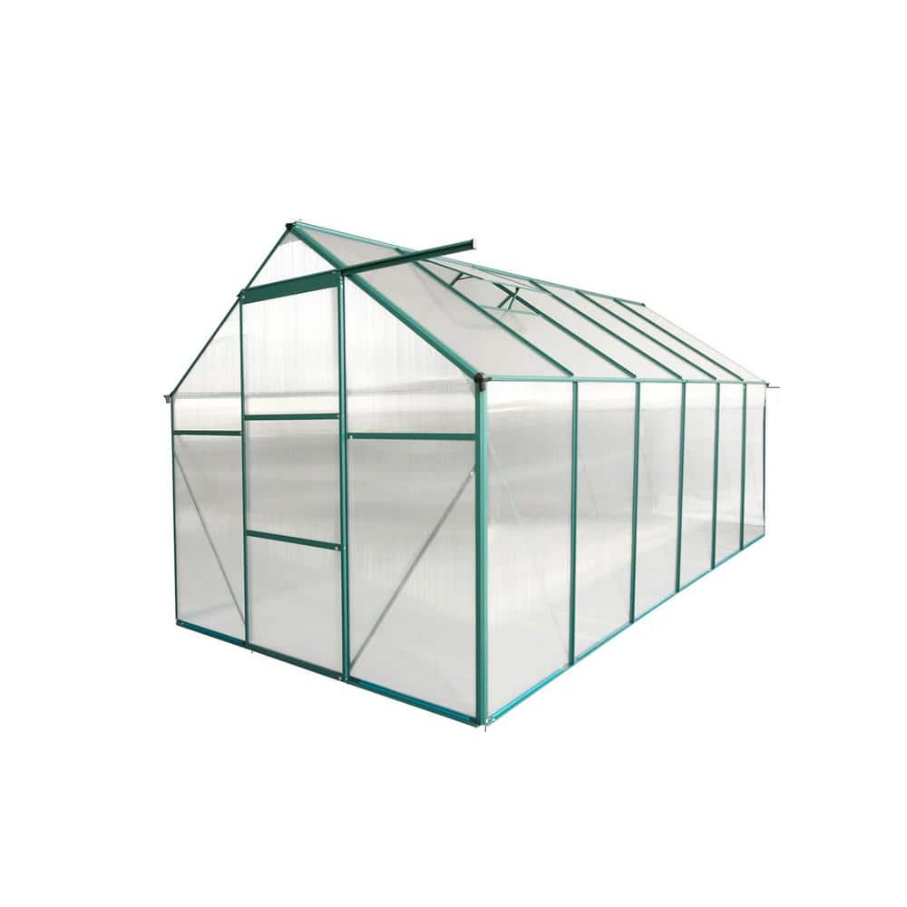 6 ft. W x 12 ft. D Polycarbonate Walk-in Greenhouse with Adjustable Roof Ve