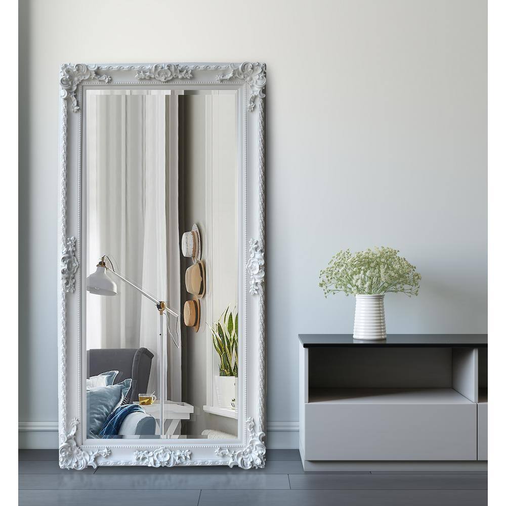 Oversized Dark Brown Wood Framed Full Length Mirror