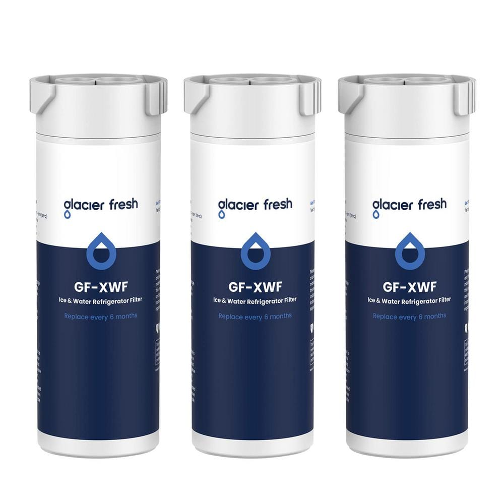 GLACIER FRESH XWF Replacement for GE XWF Refrigerator Water Filter, 3 Pack