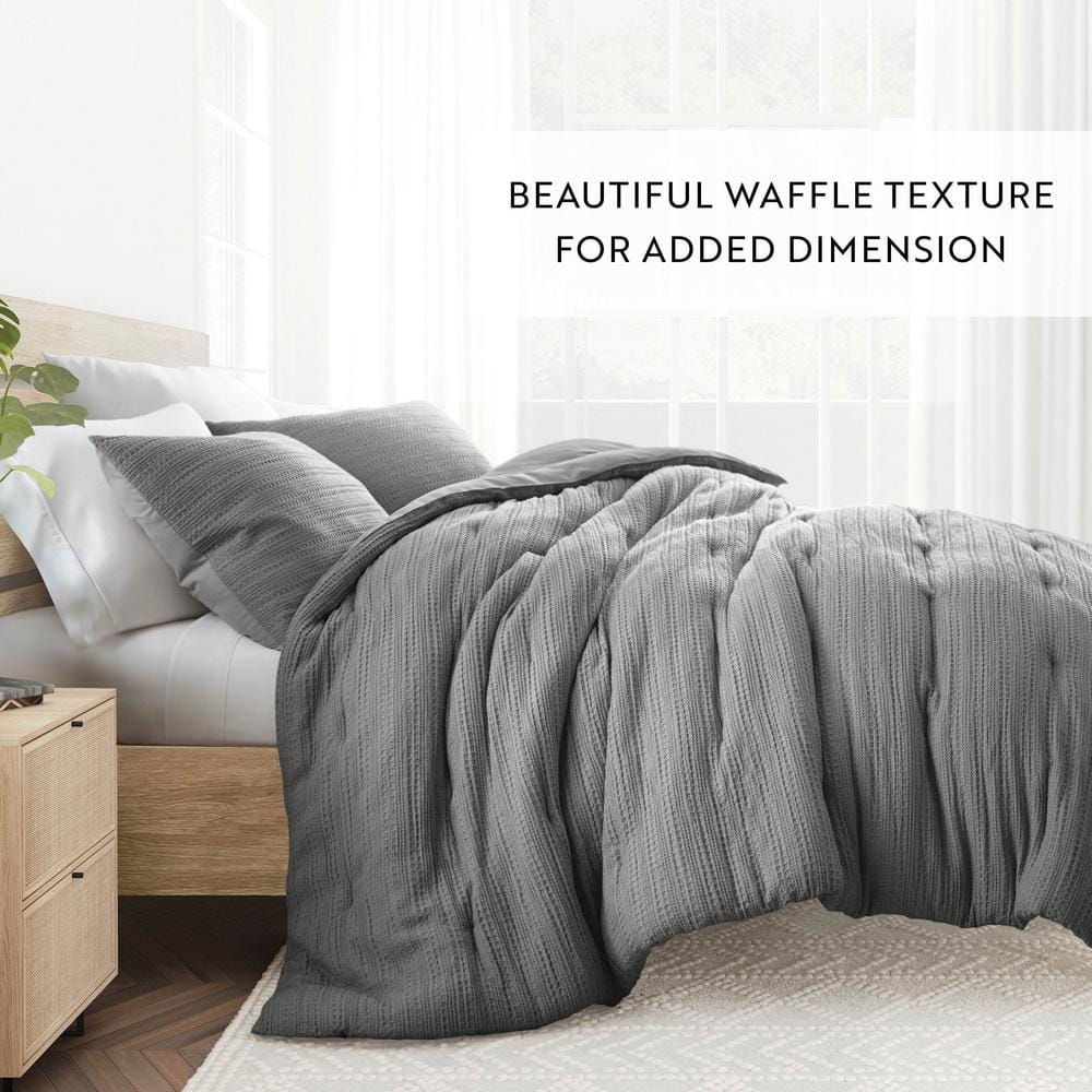Fog Gray Twin Organic Down Alternative Comforter Set