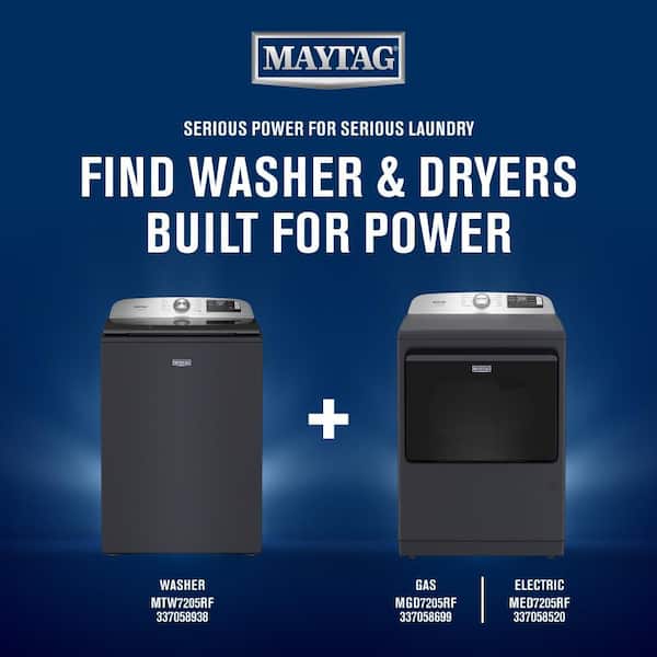 Maytag 5.2 cu. ft. Top Load Washer and 7.4 cu. ft. Dryer with Pet