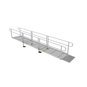 PATHWAY 3G 18 ft. Wheelchair Ramp Kit with Expanded Metal Surface and Two-line Handrails