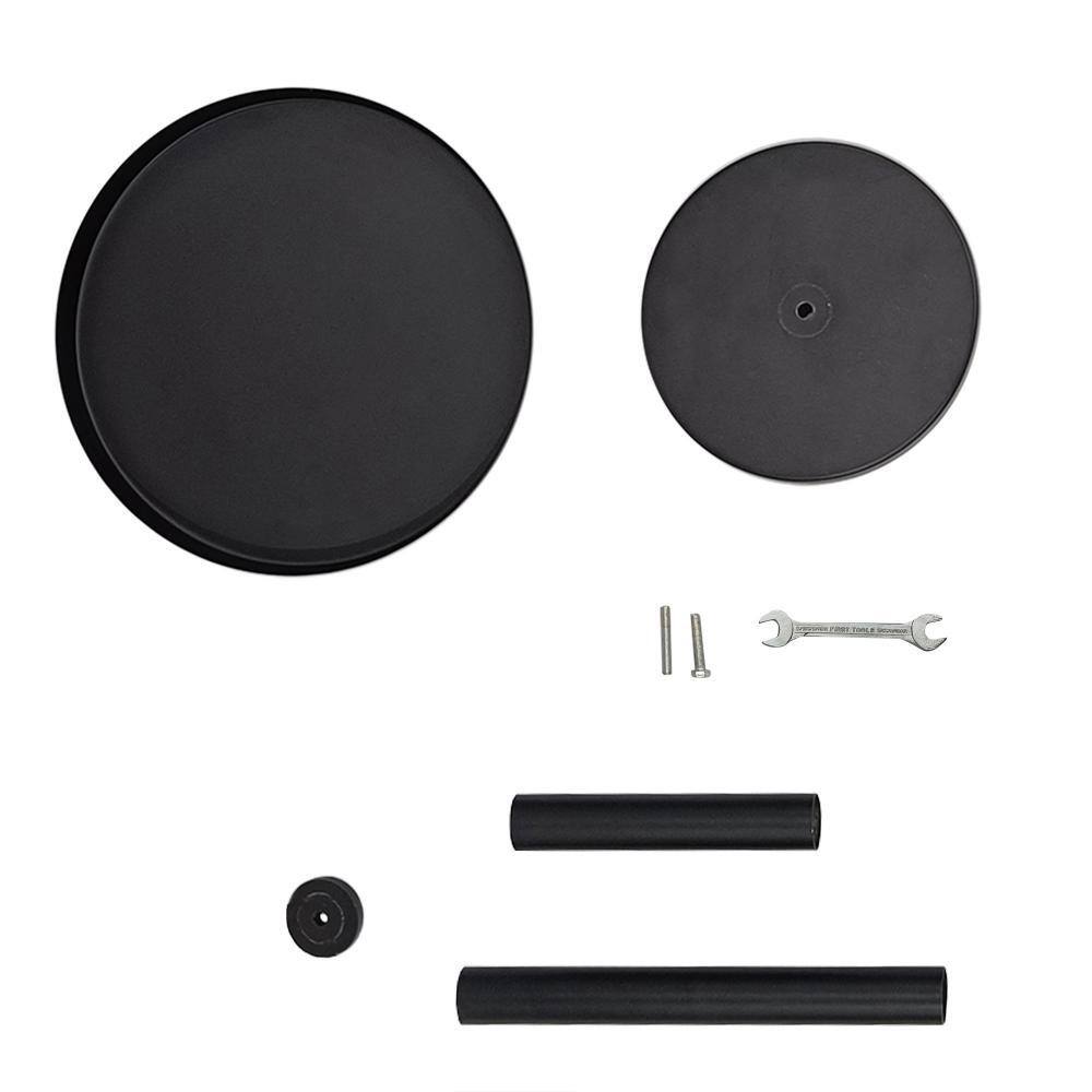 Matte Black Metal Round Tray Top Side Table