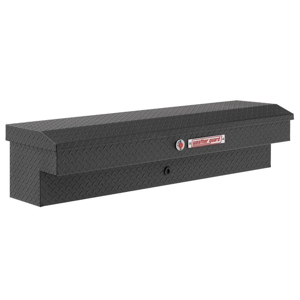 Weather Guard 56 in. Matte Black Aluminum Lo-Side Truck Tool Box 174-52 ...