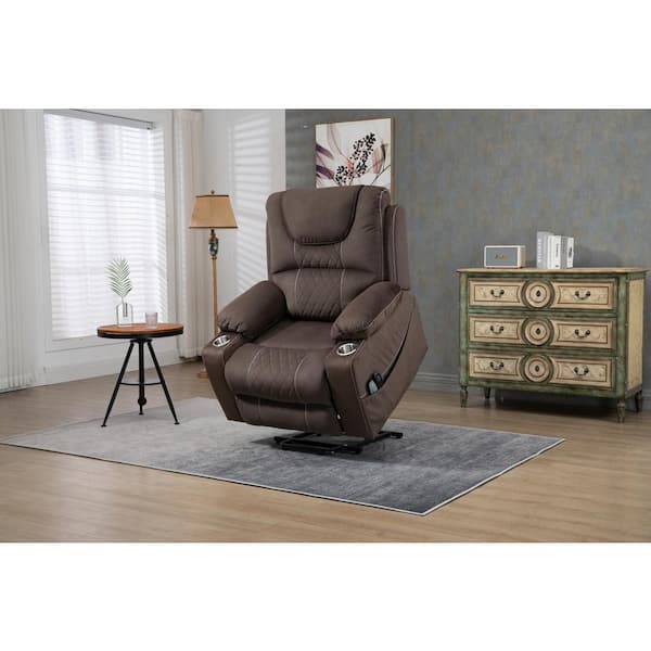 Brown Velvet Recliners Lift Chair Relax Sofa Recliner