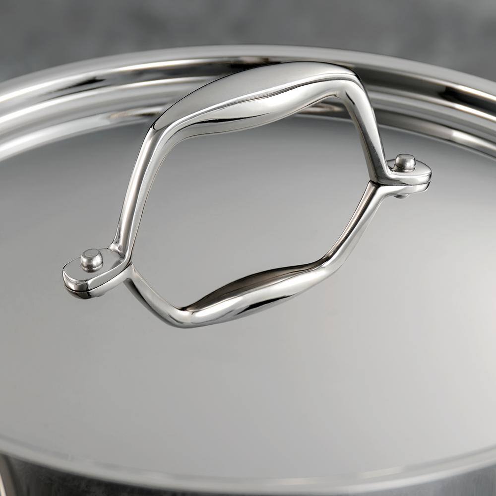 Tri-Ply Clad 5-Quart Stainless Steel Round Dutch Oven
