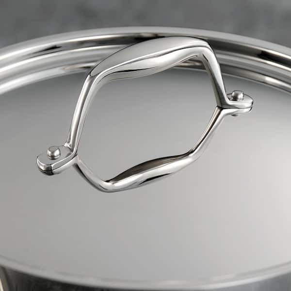Tramontina Covered Deep Saute Pan Stainless Steel Induction-Ready Tri-Ply  Clad 3-Quart, 80116/058DS