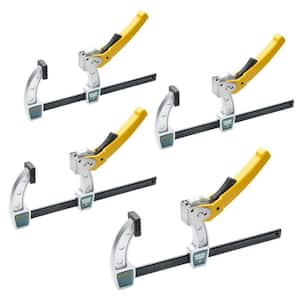 POWERTEC 6 in. and 12 in. Quick Release Bar Clamp Set, with 12 in