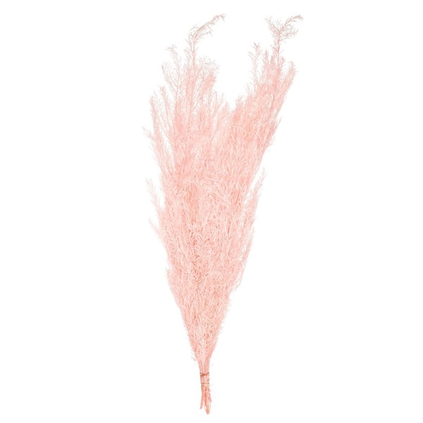 Uniquewise 29 in. Real Dried Floral Decorative Bouquet Natural Melaleuca Bracteata Grass Preserved Flowers Vase Fillers, Pink