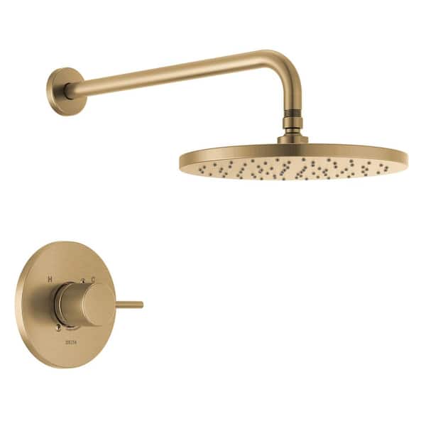 Delta Modern1-Handle Wall Mount Shower Trim Kit in Champagne Bronze (Valve Not Included)