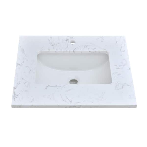 YASINU 24 in. W x 22 in. D Engineered Stone Composite Vanity Top