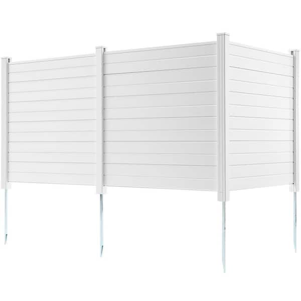 Outdoor Privacy Screens, 50 in. W x 50 in. H Air Conditioner Fence, Pool Equipment Enclosure, Horizontal Vinyl Fence