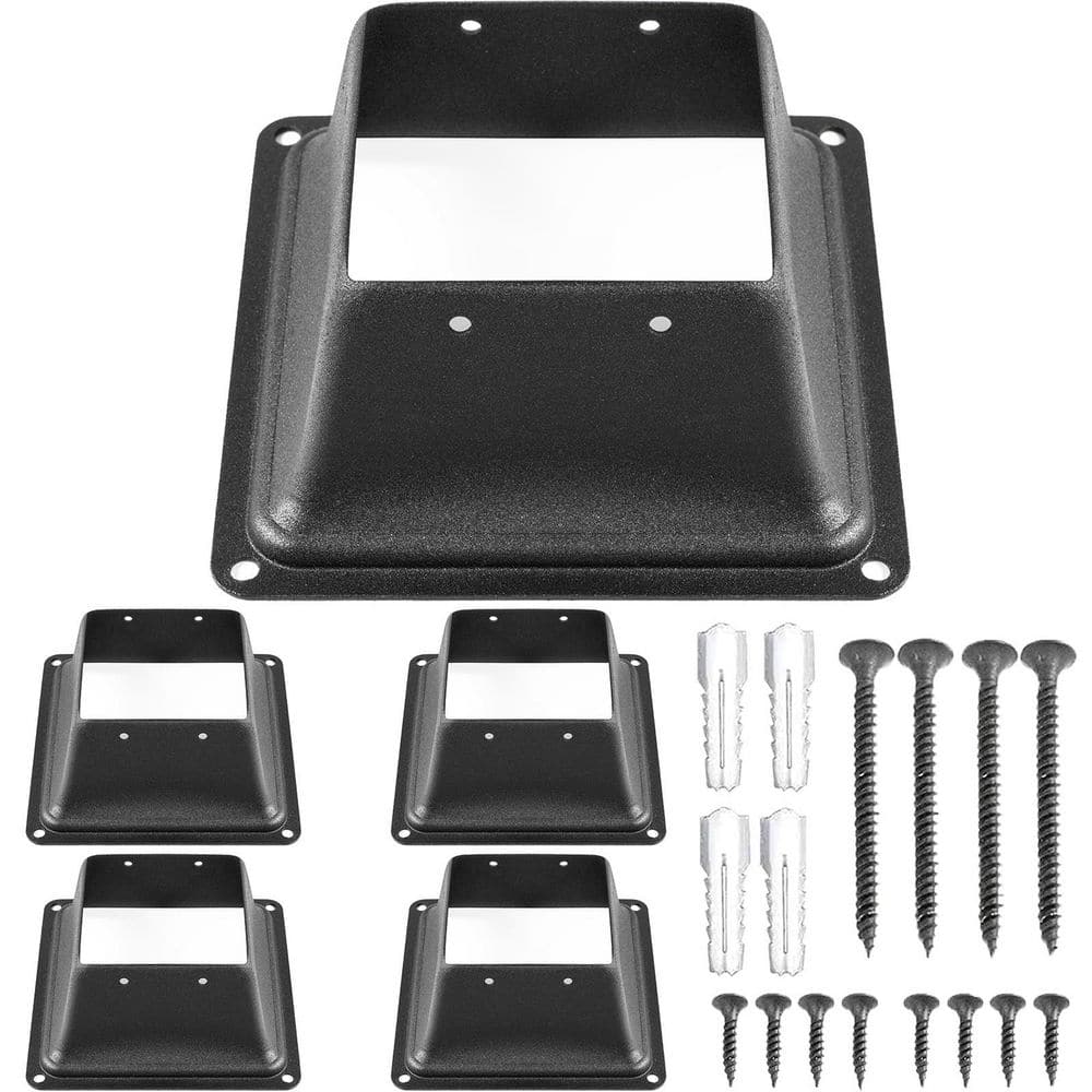 5 PCS Deck Post Base Skirt 4 in. x 4 in. Post Support Flange 2.5 LBS. with Thick Steel for Deck Supports Porch Railings price history on PriceWatchPro