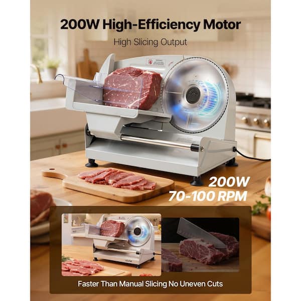 VEVOR Meat Slicer, 7.5 in. Electric Slicer and Adjustable