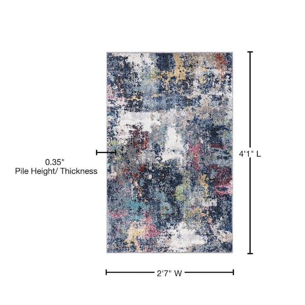 Concord Global Trading Vintage Collection Aloha Multi 3 ft. x 4 ft.  Abstract Area Rug 72163 - The Home Depot