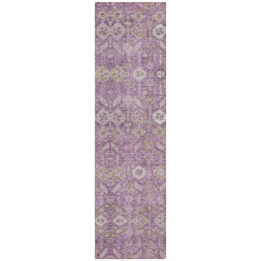 Lavender and Ivory 2 ft. x 8 ft. Woven Floral Runner Indoor/Outdoor Area Rug price history on PriceWatchPro