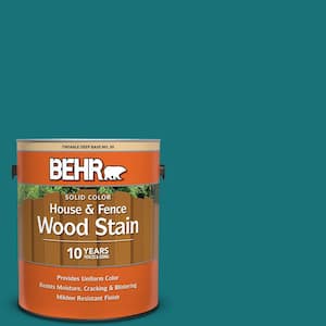 1 gal. #T15-3 Essential Teal Solid Color House and Fence Exterior Wood Stain