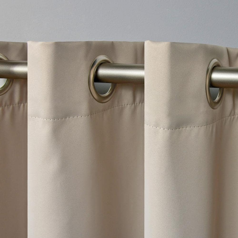 Vintage Linen 63" Total Blackout Grommet Curtain Panels
