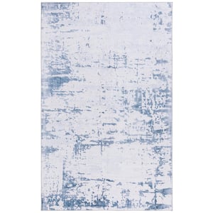 Tacoma Gray/Navy 6 ft. x 9 ft. Marble Area Rug