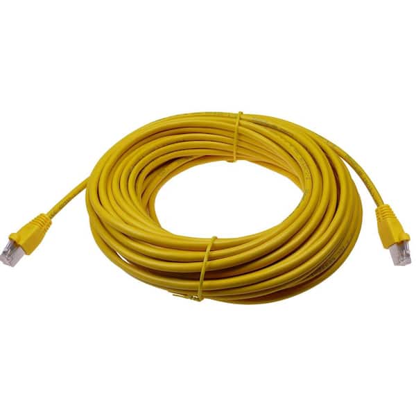 GOWOS 5-Pack Cat6a Ethernet Cable RJ45 10Gbps High Speed LAN Internet Patch Cord Available in 28 Lengths and 10 Colors UTP Computer Network Cable with Snagless Connector 50 Feet - Yellow 