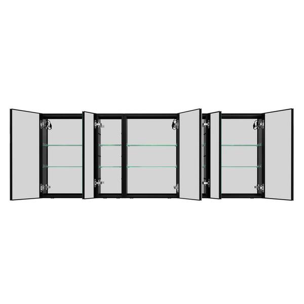 Zeafive 80 in. W x 30 in. H Large Rectangular Black Aluminum Wall 